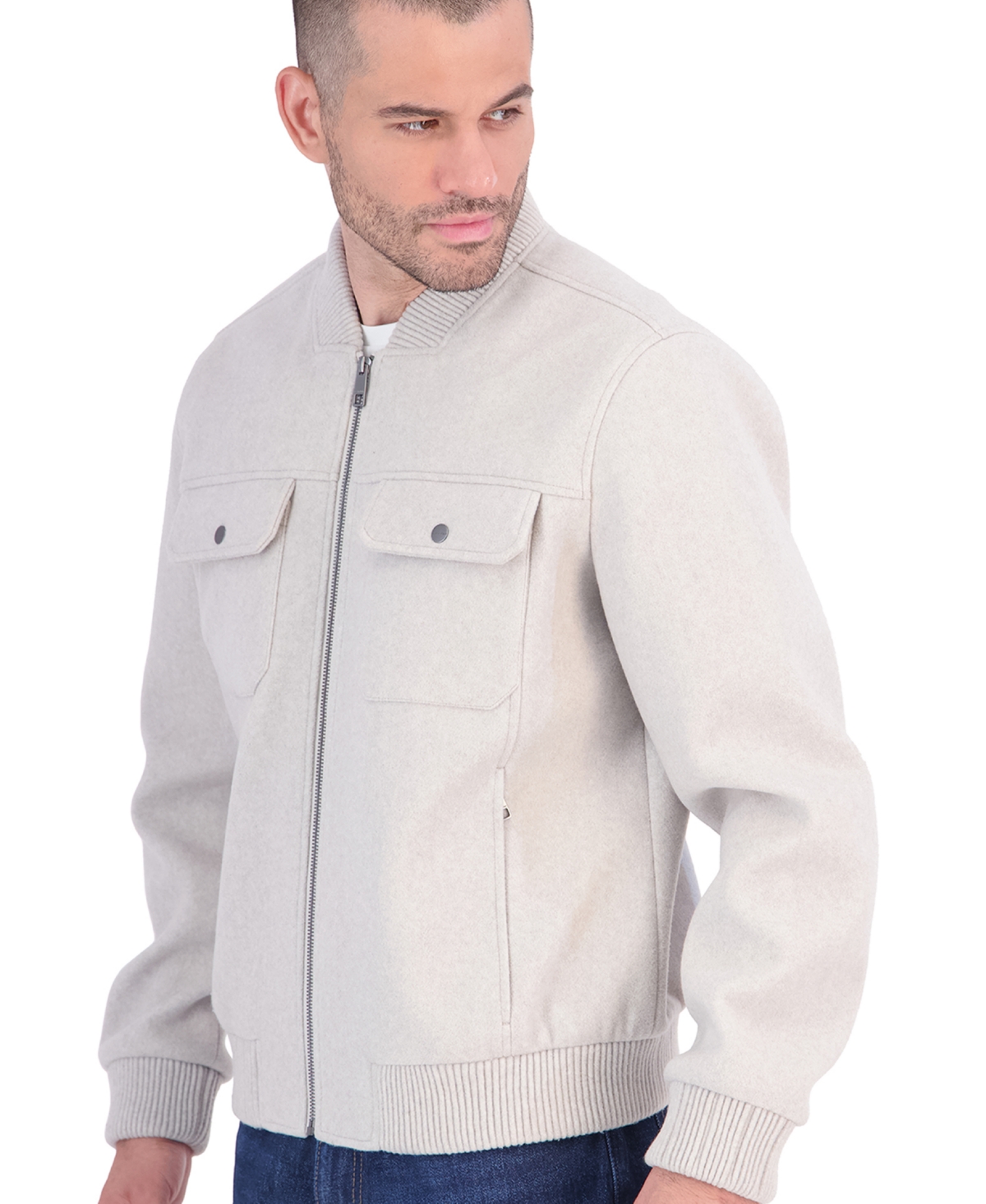 Calvin Klein Men's Wool Bomber Jacket