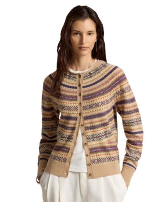 Women's Fair Isle Wool-Blend Slim Cardigan