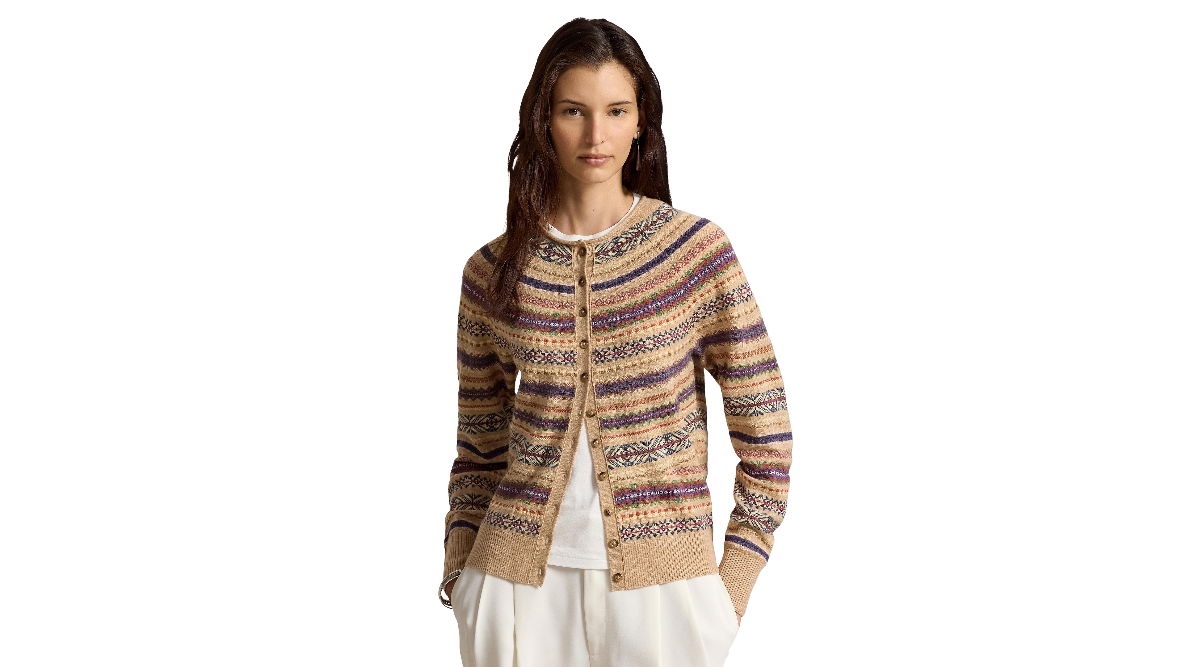 Polo Ralph Lauren Women's Fair Isle Wool-Blend Slim Cardigan