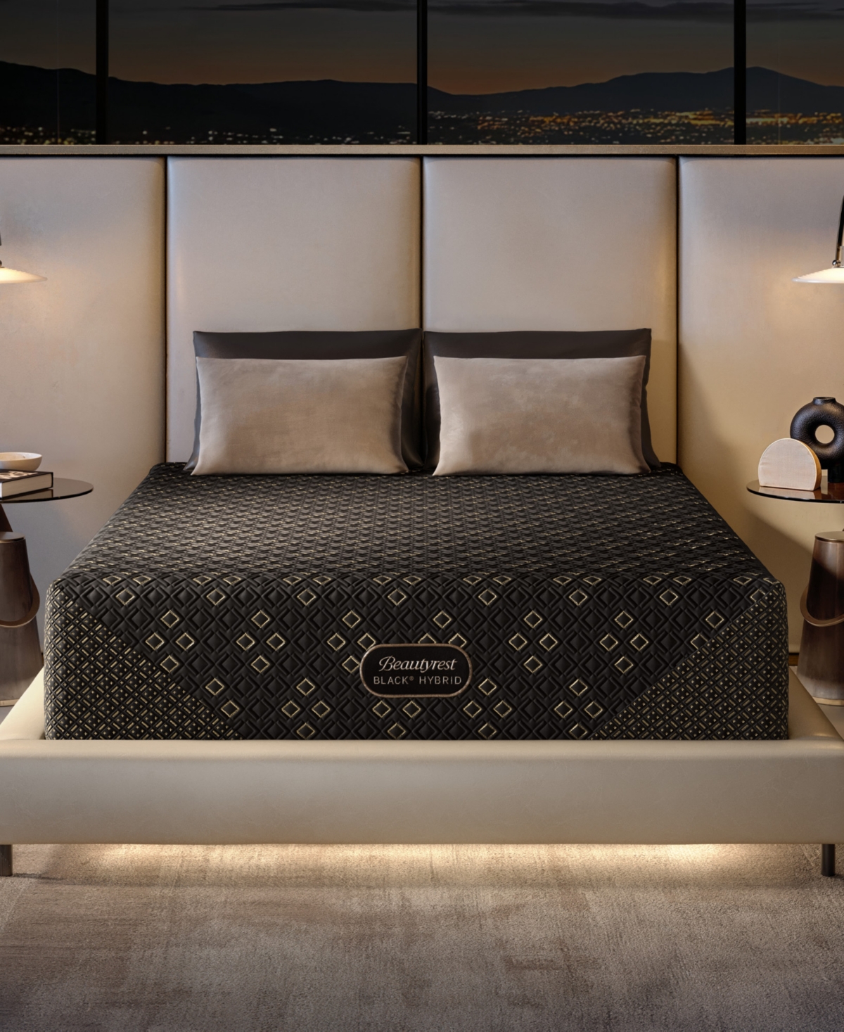 Beautyrest Black Hybrid Series Four Xcs 14.75" Firm Smooth Top Mattress, Split California King