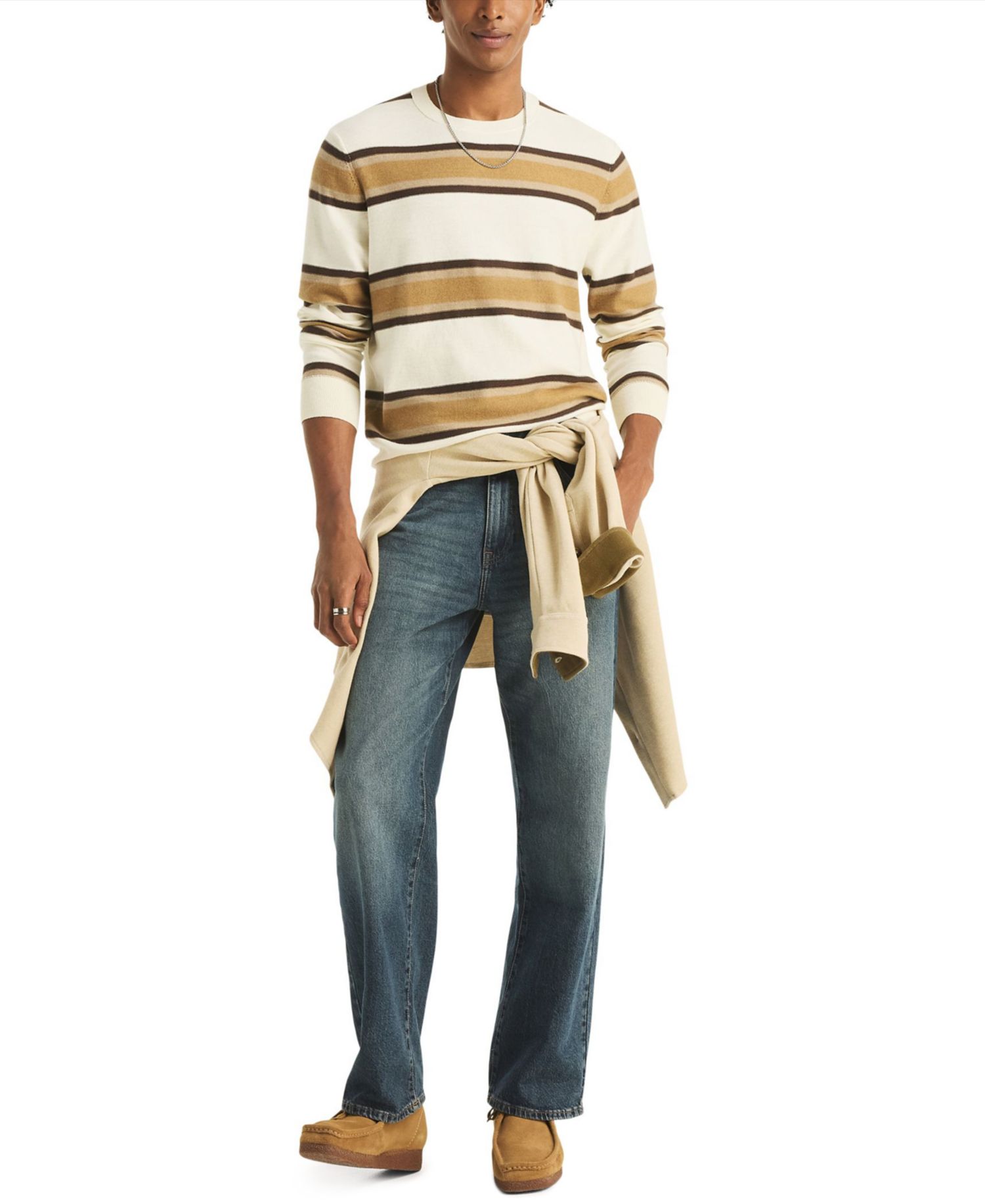 Men's Striped Crewneck Sweater