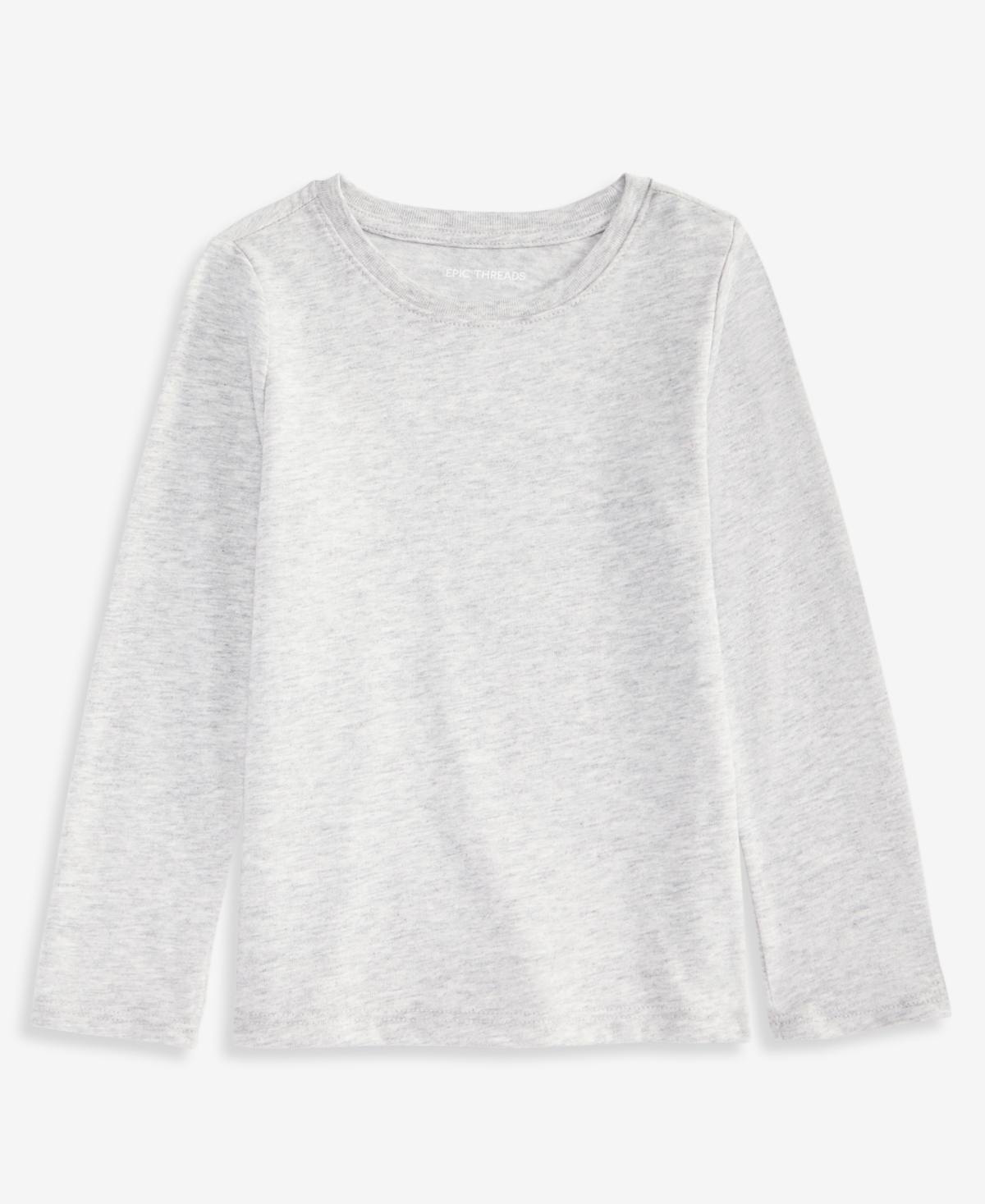 Epic Threads Kids' Toddler Girls' 12m-5t Core Long-sleeve T-shirt, Macy's Exclusive In Grey