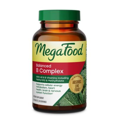 Balanced B Complex Vitamins for Women and Men, Vitamin B6, Vitamin B12, Folate and Biotin, 30 Ct