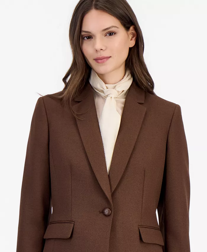 Women's Shoulder-Padded Peak-Lapel Blazer - thumbnail 9