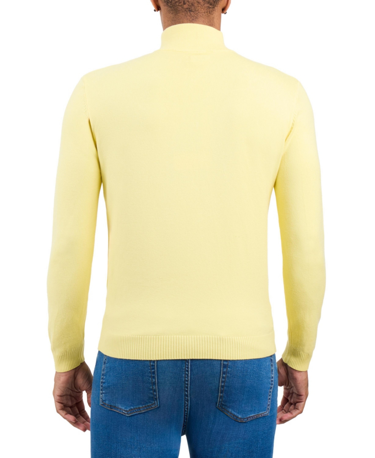 Spring + Mercer Men's Quarter Zip Mock Neck Sweater