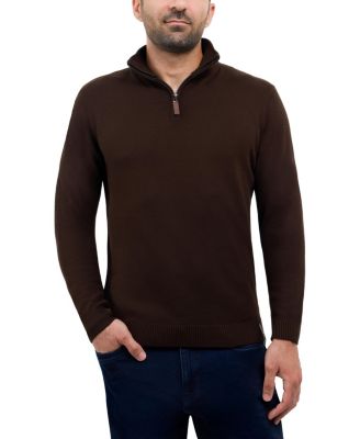 Men's SPRING + MERCER Quarter Zip Mock Neck Sweater