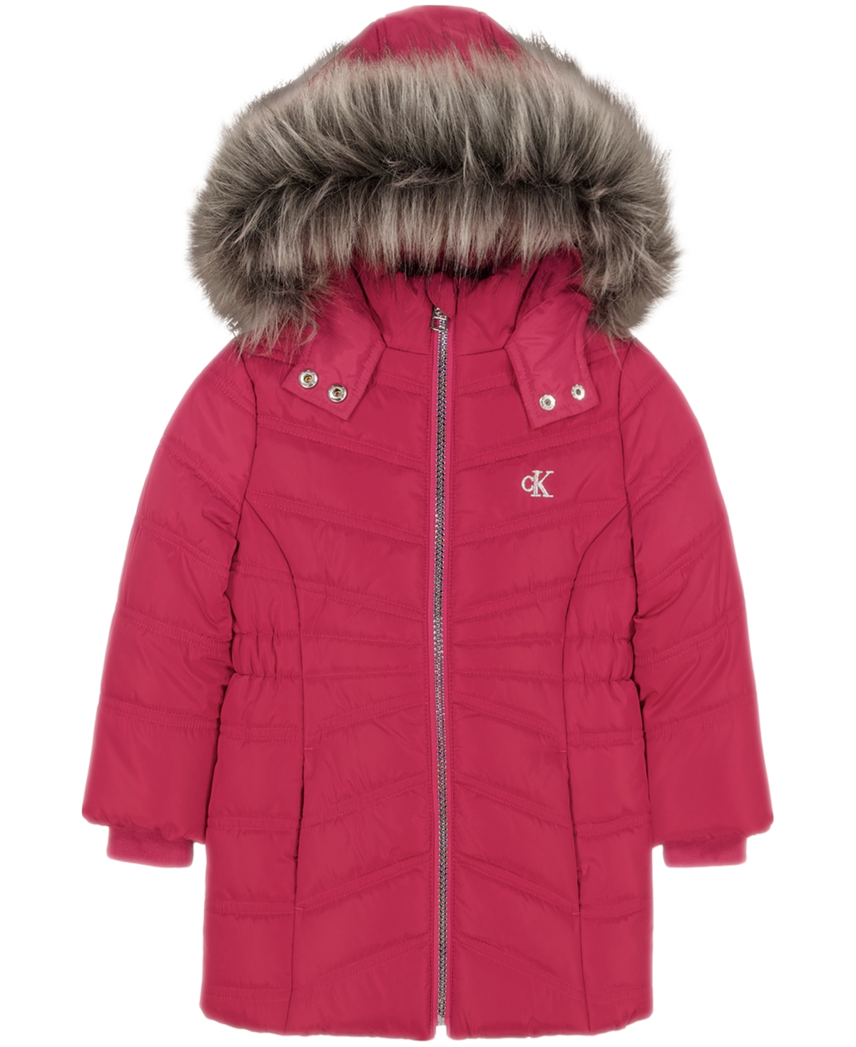 Calvin Klein Baby Girls' Long-Sleeve Aerial Jacket - Sangria