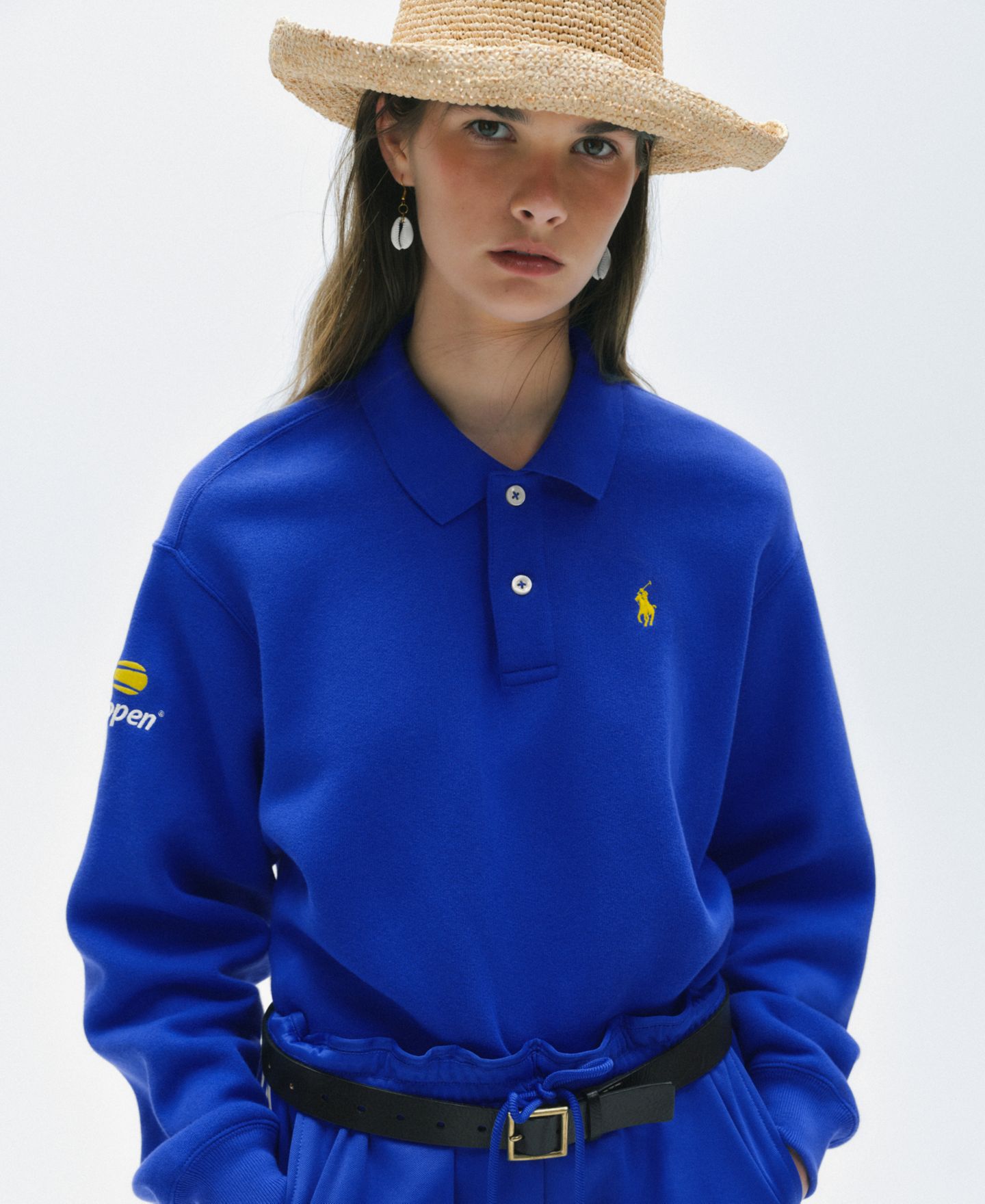 Женское поло Polo Ralph Lauren US Open Long-Sleeve Polo Shirt, цвет: Синий — фото 2