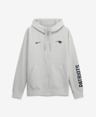 Men's New England Patriots Cool Down Club Full-Zip Graphic Scuba Hood Hoodie