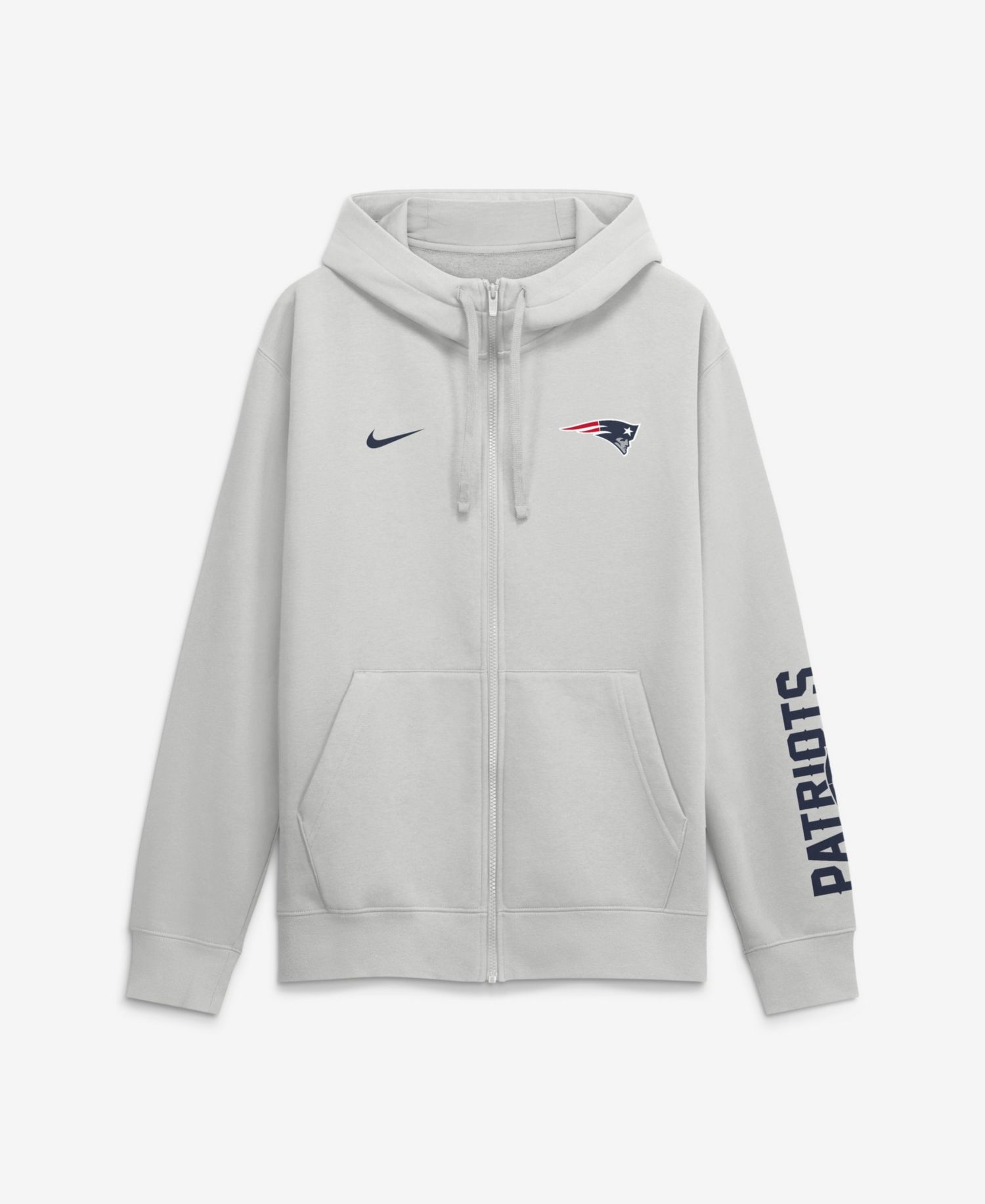 Men's New England Patriots Cool Down Club Full-Zip Graphic Scuba Hood Hoodie