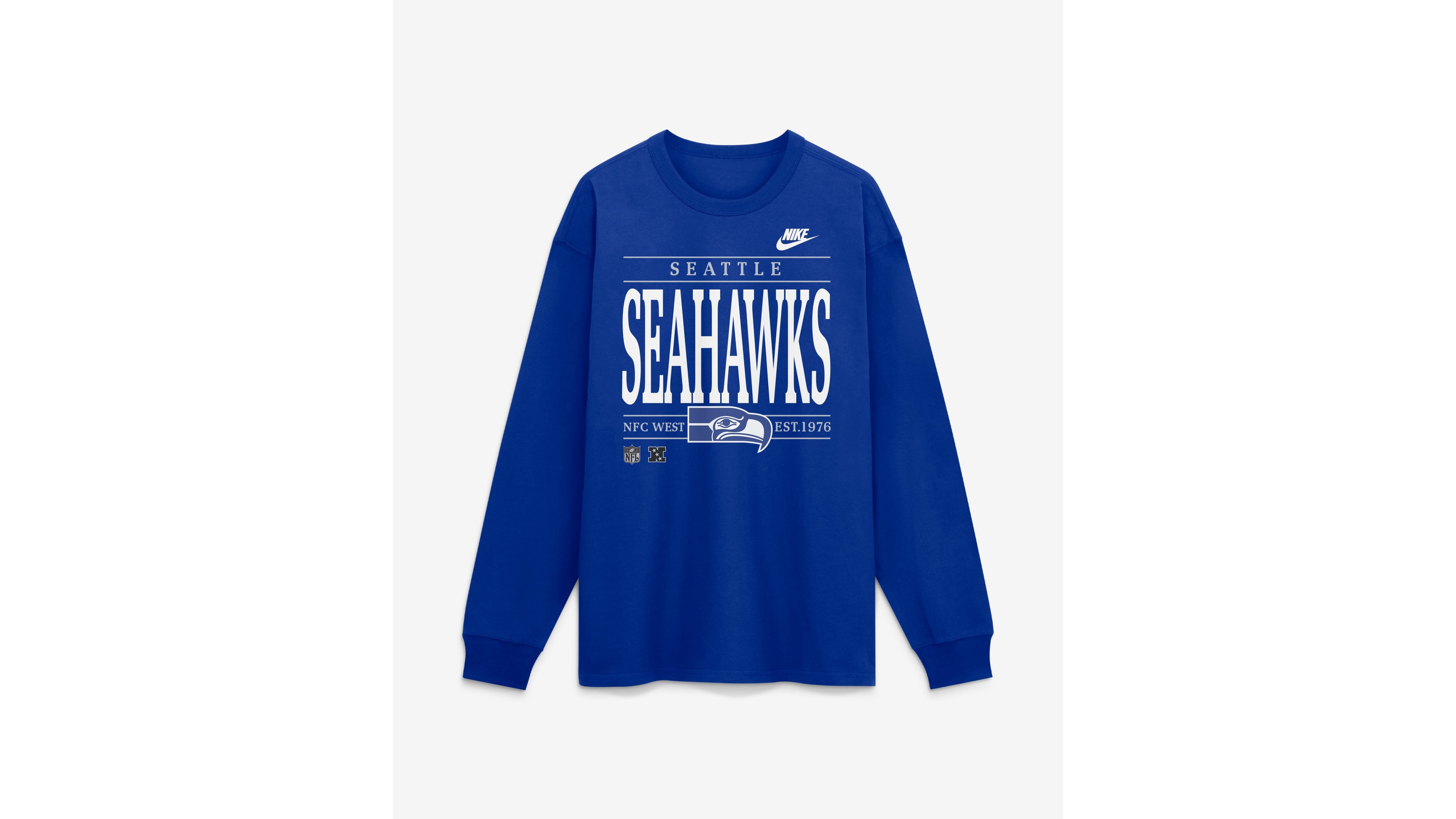 Nike Men's Seattle Seahawks Red Zone Max90 Long-Sleeve Relaxed-Fit T-Shirt