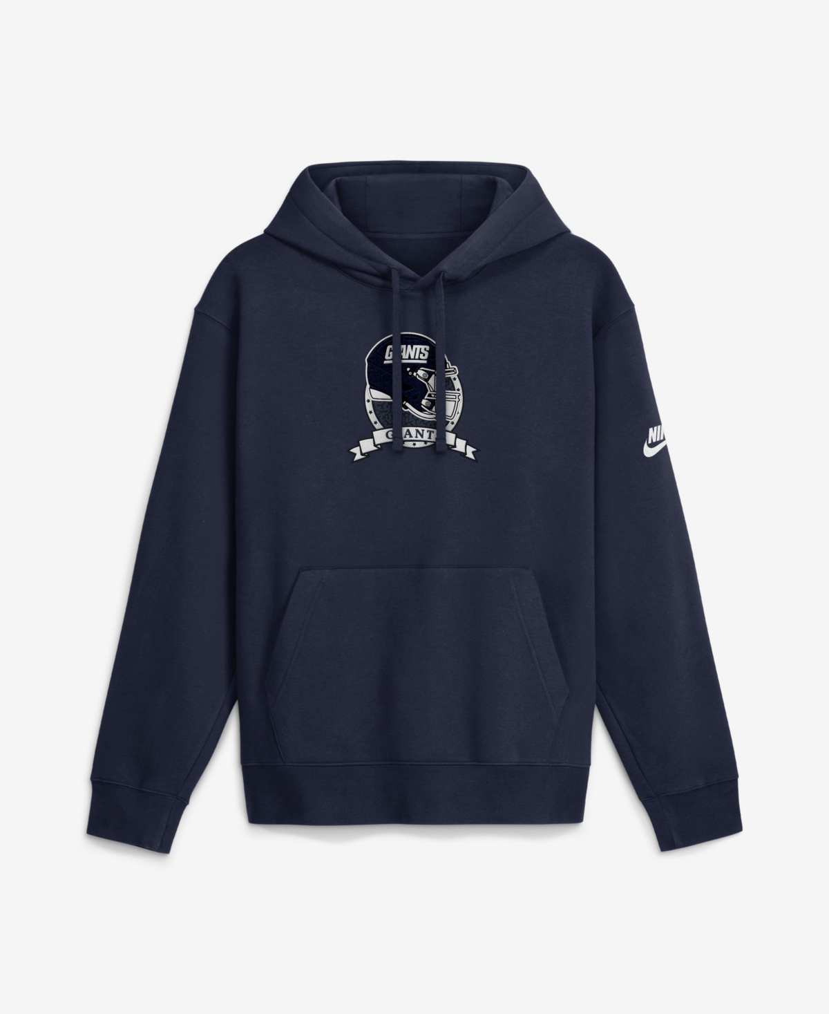 Nike Men's New York Giants Short Pass Rewind Club Fleece Hoodie