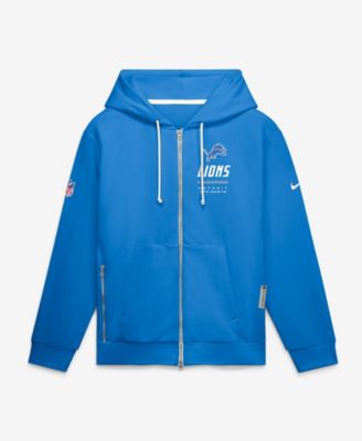 Men's Detroit Lions Sideline Standard Issue Full-Zip Relaxed Fit Hoodie