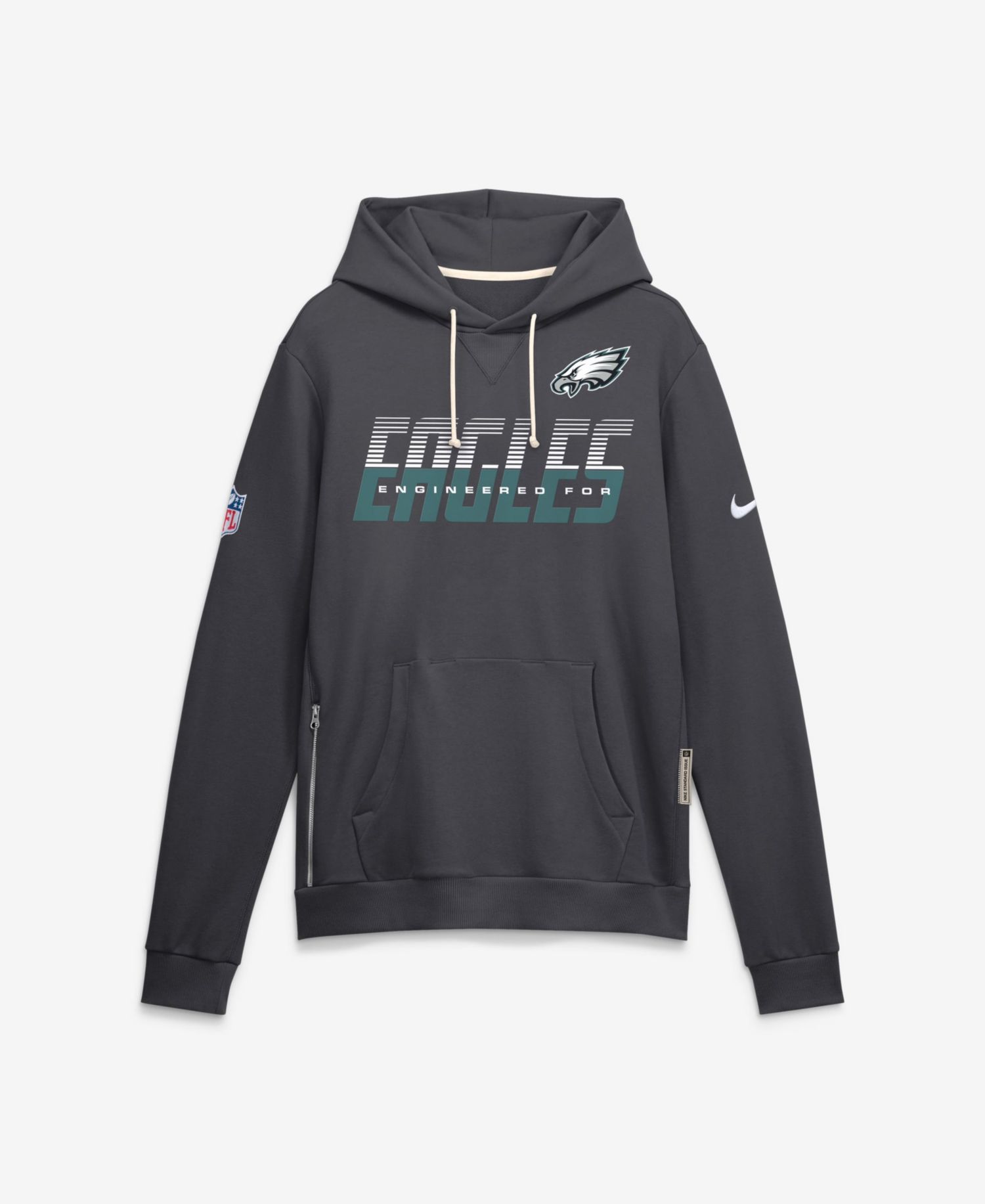 Men's Philadelphia Eagles Sideline Standard Issue Top Prospect Dri-FIT Heavyweight Long-Sleeve Pullover Hoodie