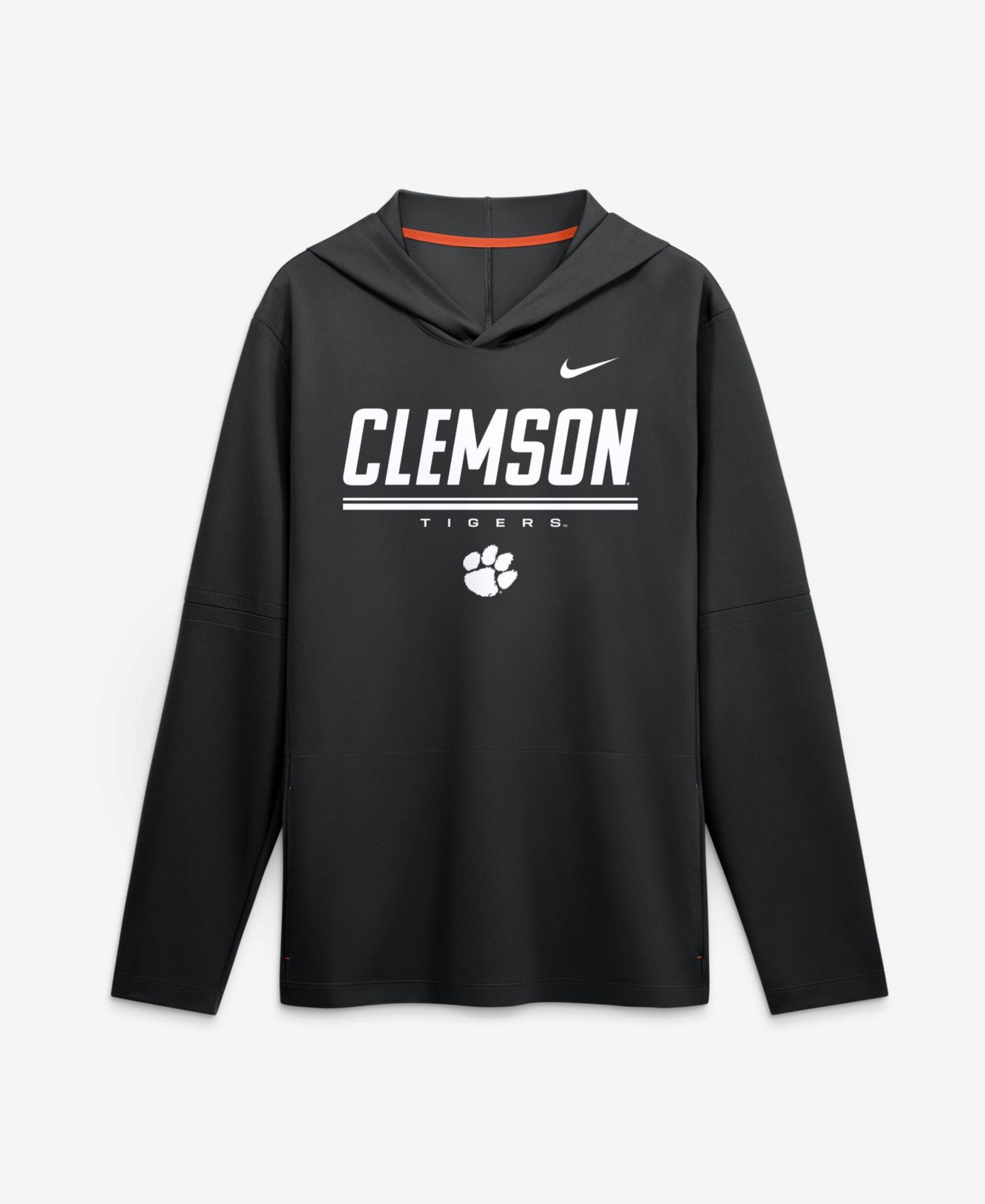 Men's Clemson Tigers Sideline Lightweight Long-Sleeve Dri-FIT Hoodie