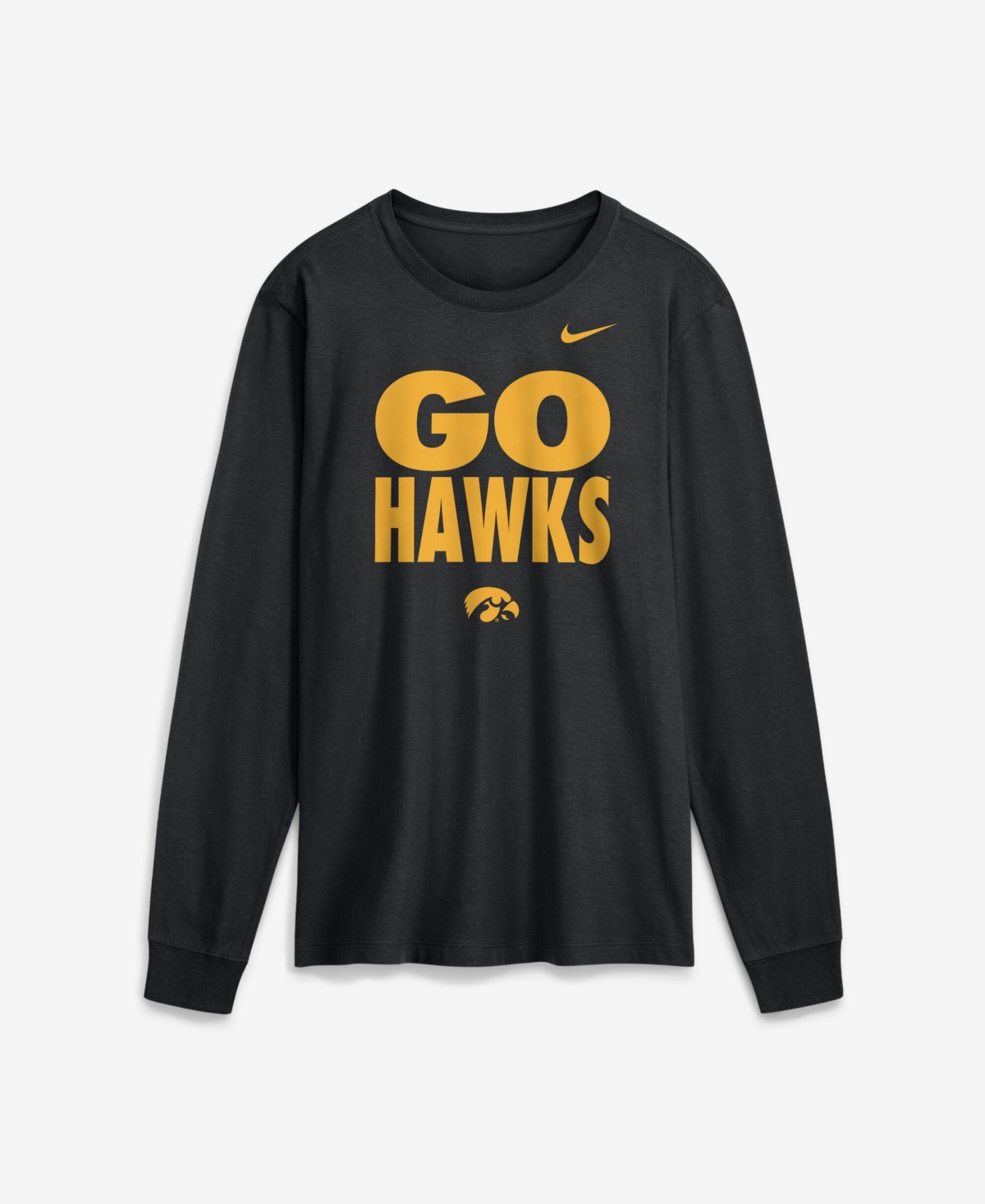 Nike Men's Iowa Hawkeyes Iowa Sideline Slogan Dri-fit Long-Sleeve T-Shirt