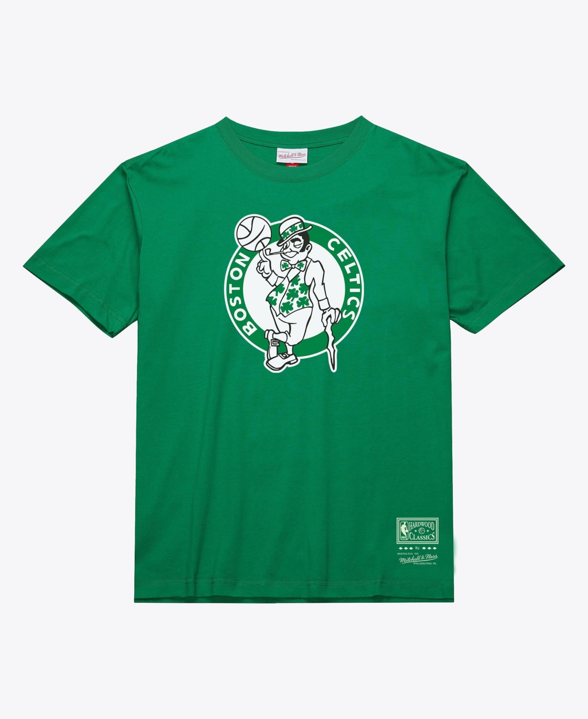 Mitchell & Ness Men's and Women's Boston Celtics Hardwood Classics Screen Print T-Shirt - Kelly Green