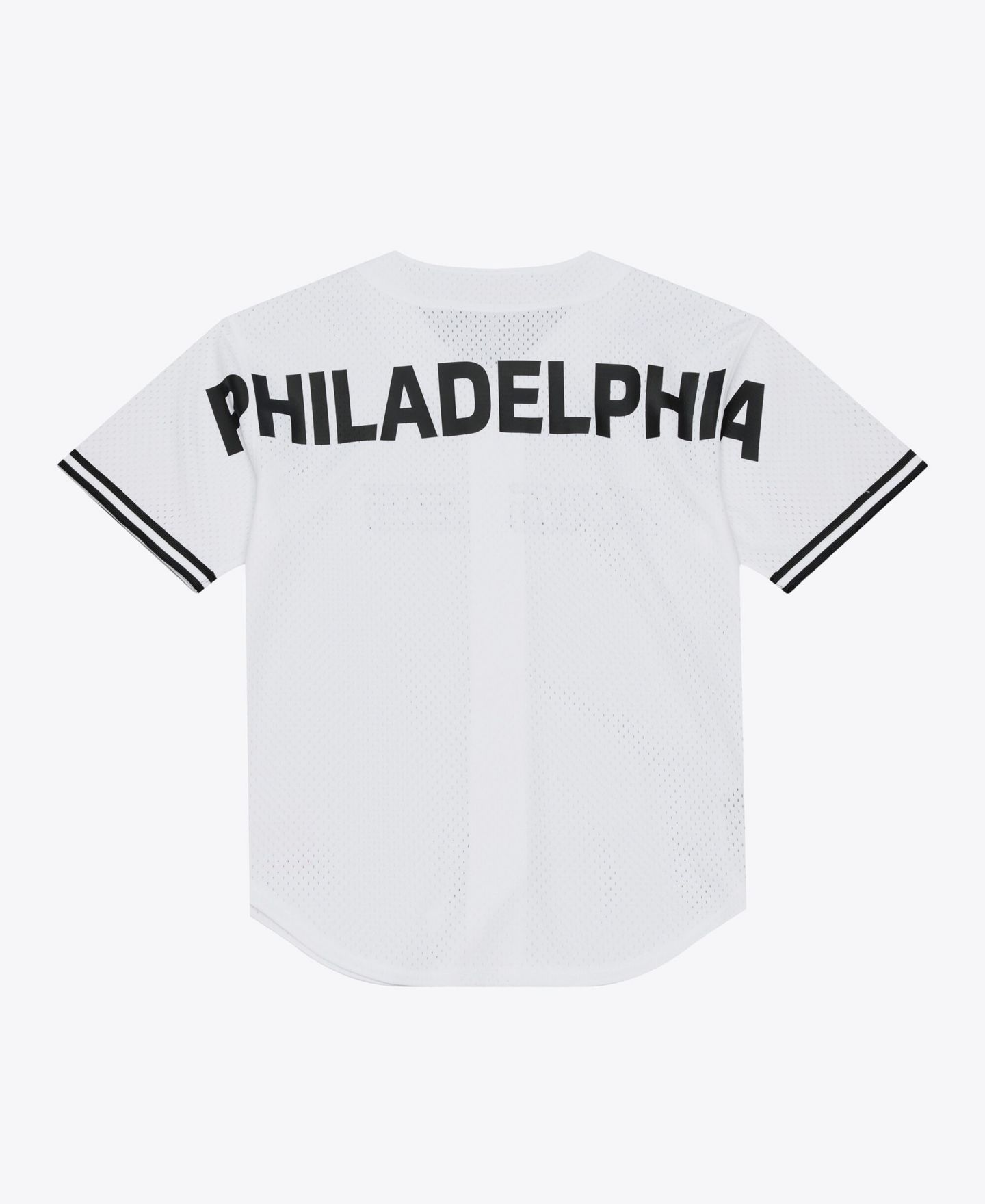 Мужской топ Mitchell & Ness Philadelphia Eagles Mesh Short-Sleeve V-Neck Baseball Jersey — фото 2