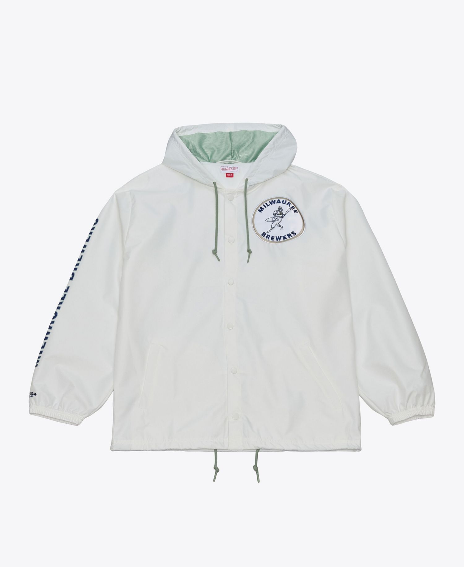 Men's Milwaukee Brewers Yacht Rock Hooded Full-Snap Windbreaker Jacket