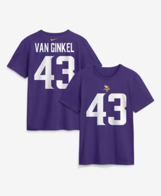 Men's Minnesota Vikings Andrew Van Ginkel Name & Number Crewneck T-Shirt