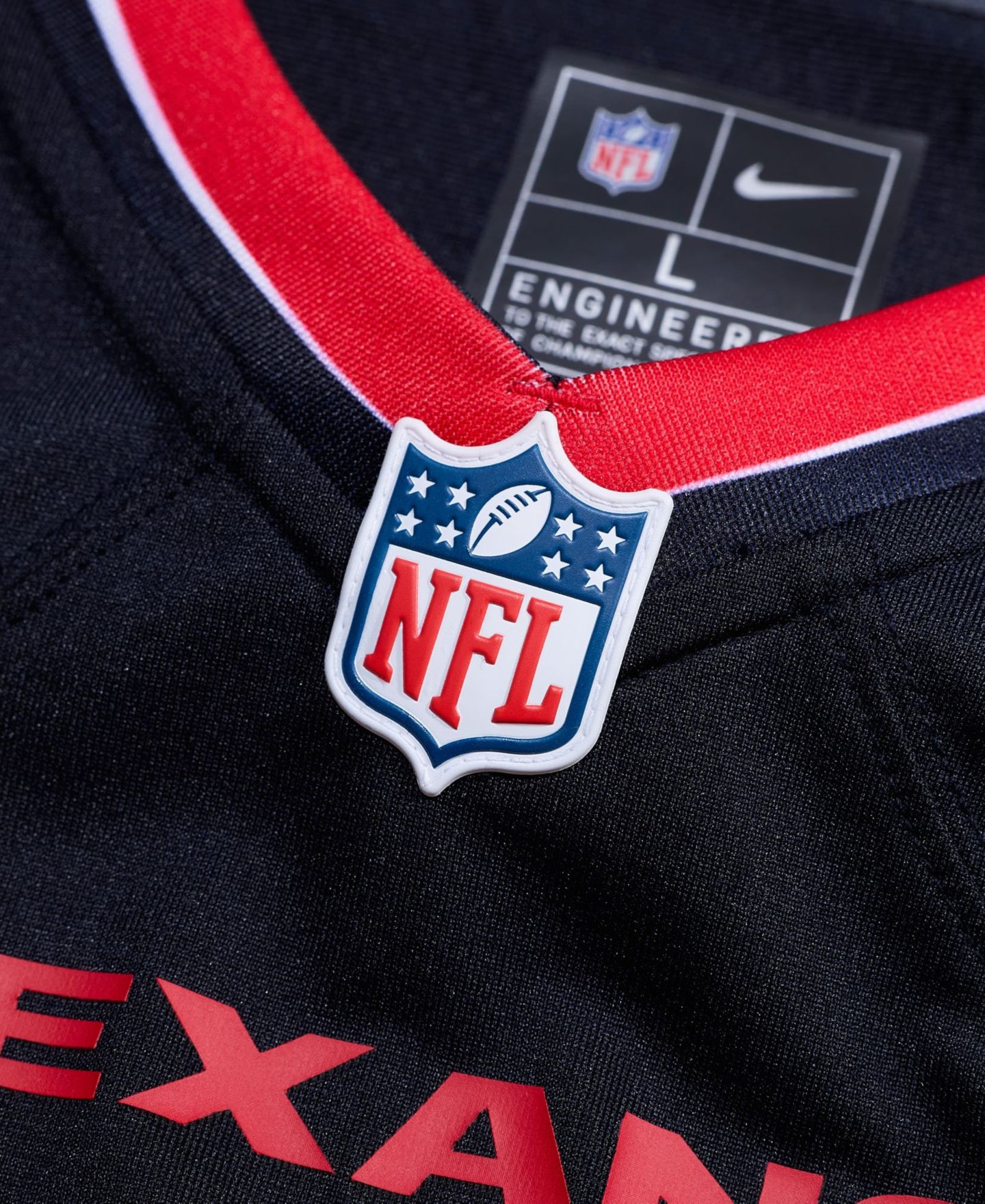 Мужской топ Nike Houston Texans Al-Shaair 0 V-Neck Relaxed-Fit Game Jersey — фото 2
