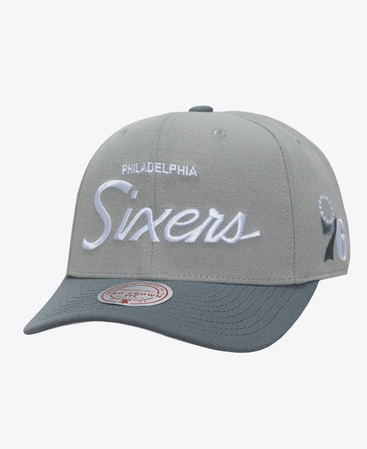 Mitchell & Ness Men's Philadelphia 76ers Thunderstorm Head Coach Pro Crown Snapback Baseball Cap