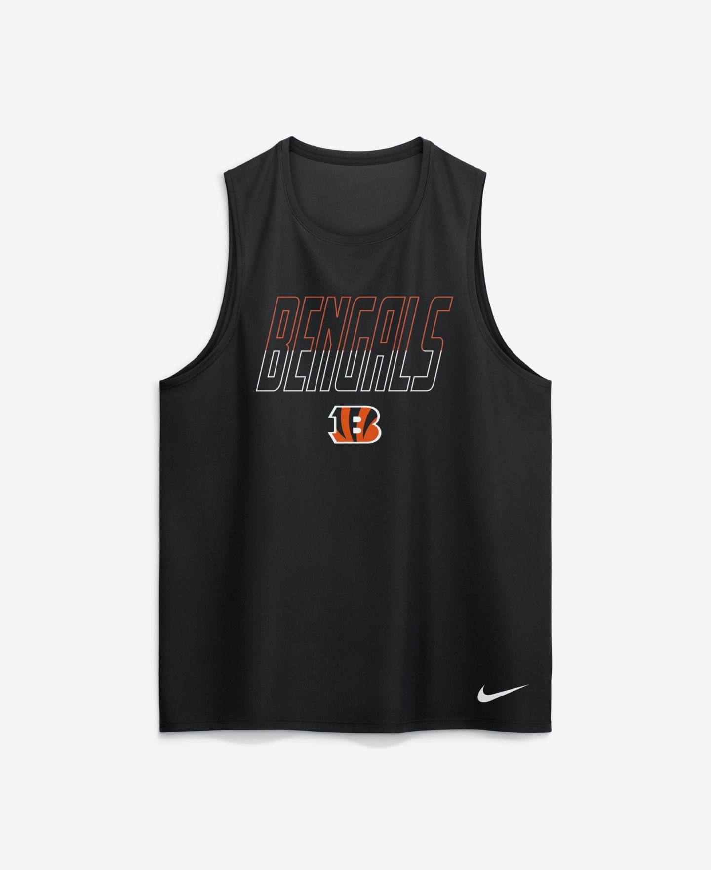 Мужской топ Nike Cincinnati Bengals Kickoff Miler Sleeveless Crewneck — фото 2