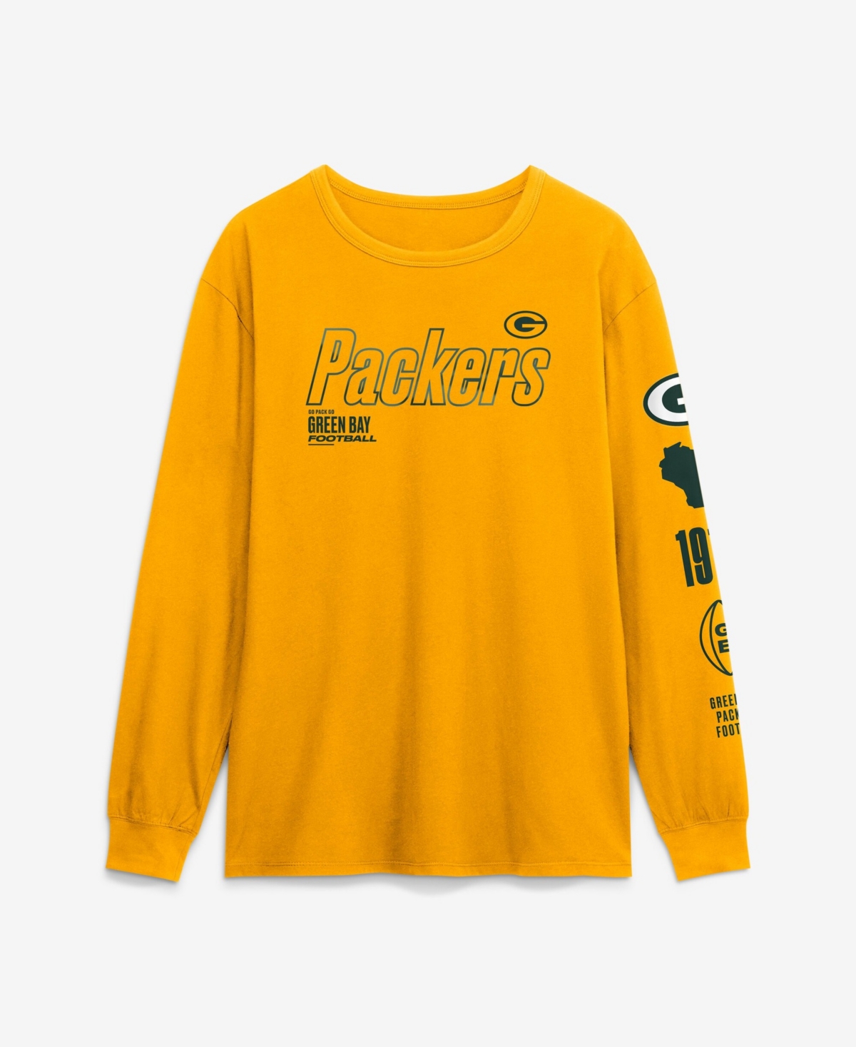 Fanatics Men's Green Bay Packers Checkdown Pass Long-Sleeve Crewneck T-Shirt