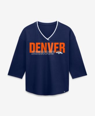 Women's Denver Broncos Team First Deceptive Juke 3/4-Sleeve V-Neck T-Shirt