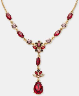 Women's Glass Crystal Y-Neck Necklace