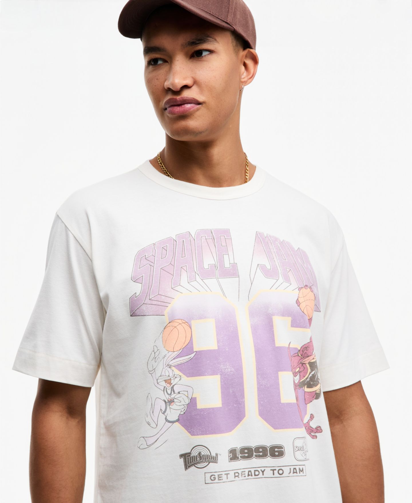 Мужская футболка Mode of One Space Jam Graphic Relaxed-Fit, цвет: Натуральный — фото 3