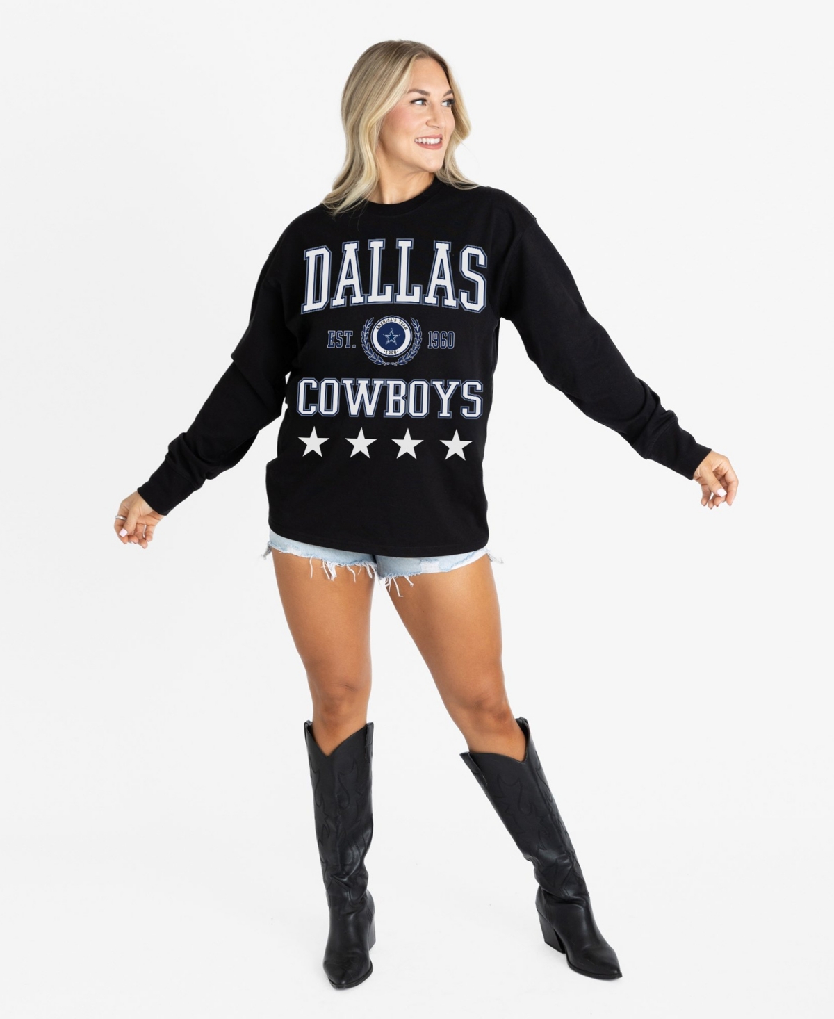 Gameday Couture Women's Dallas Cowboys Everyday Star Oversized Long-Sleeve T-Shirt