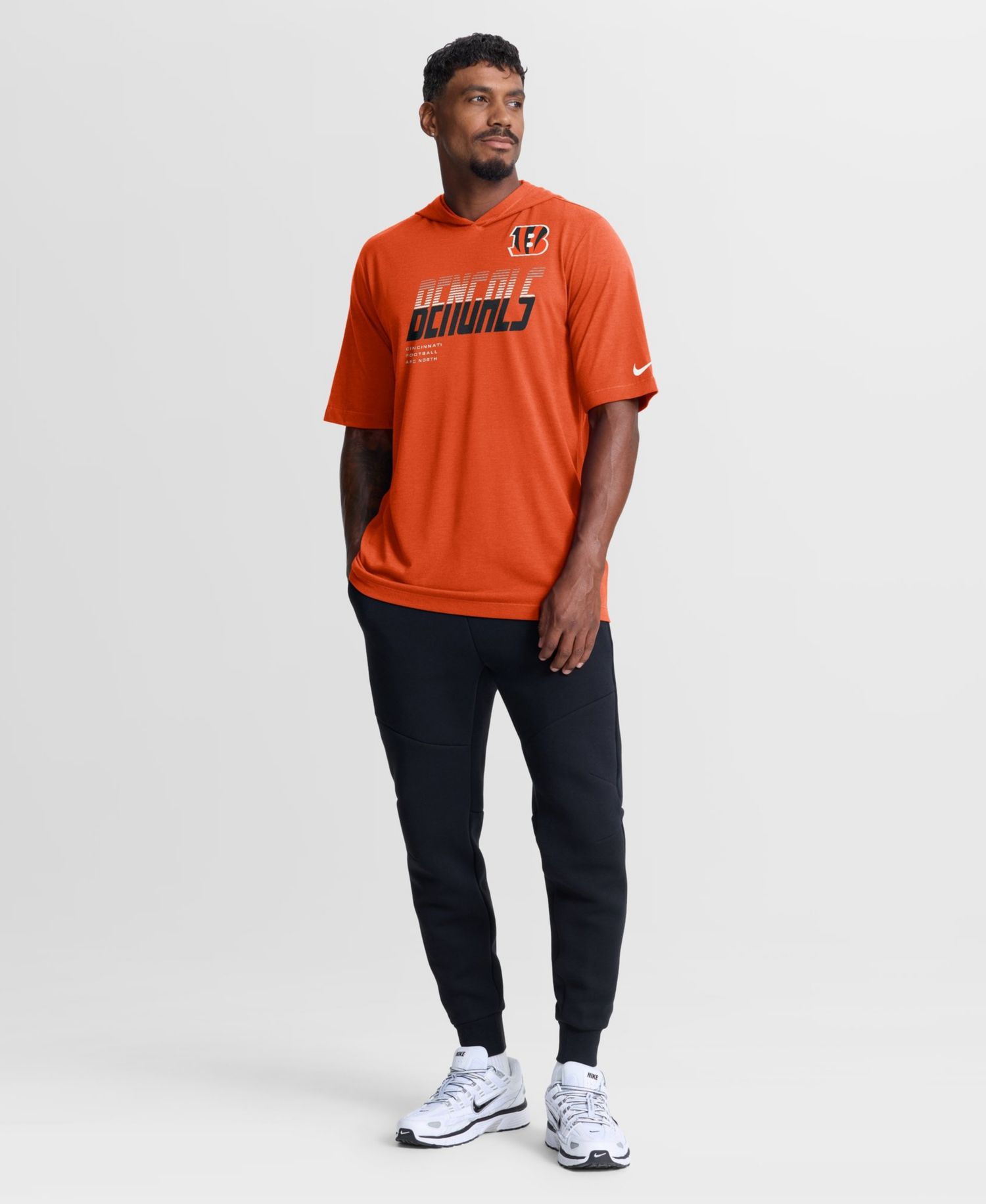 Men's Cincinnati Bengals Tri-Blend Short-Sleeve Hoodie
