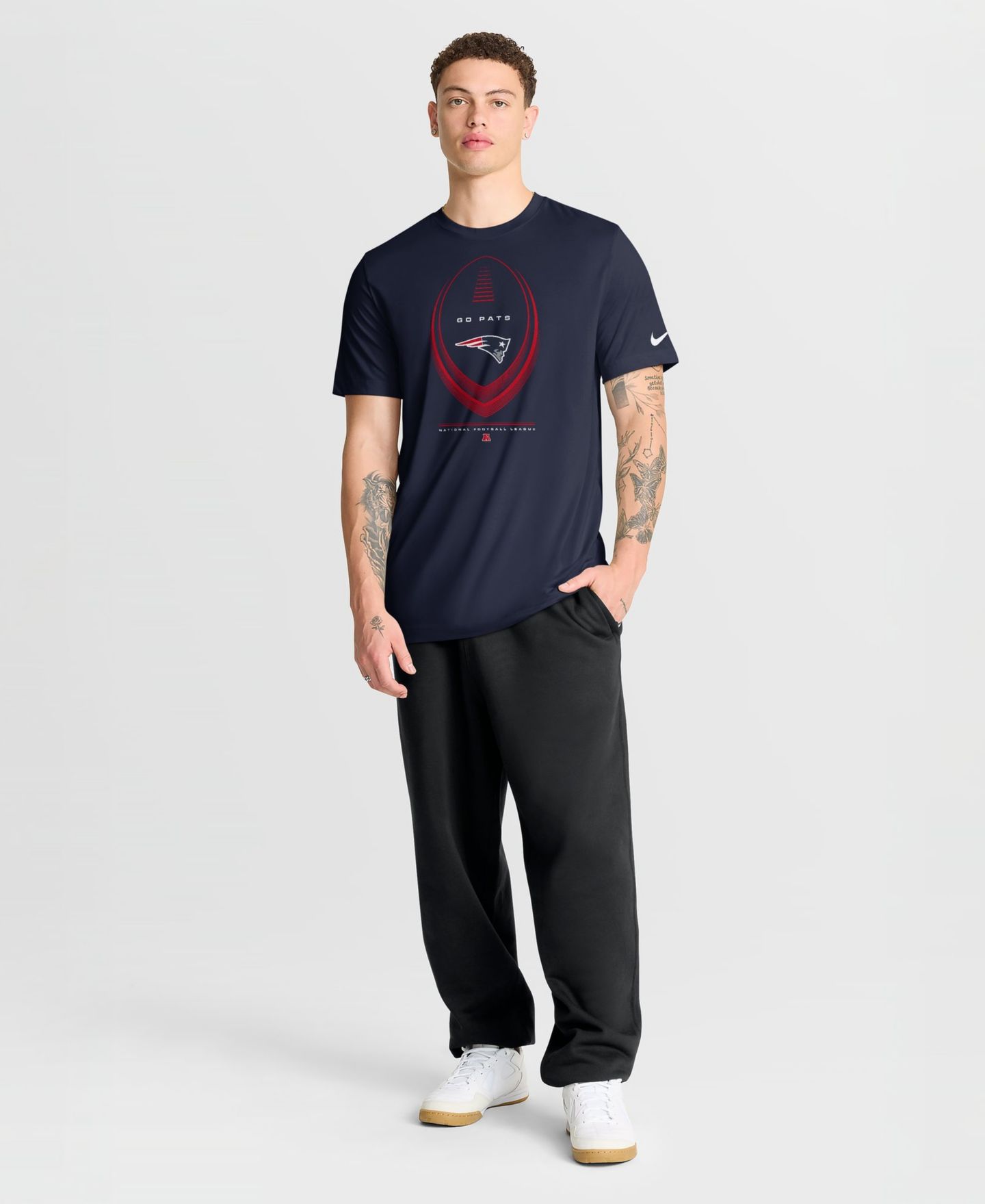 Мужская футболка Nike Navy New England Patriots Legend Icon Dri-FIT — фото 3
