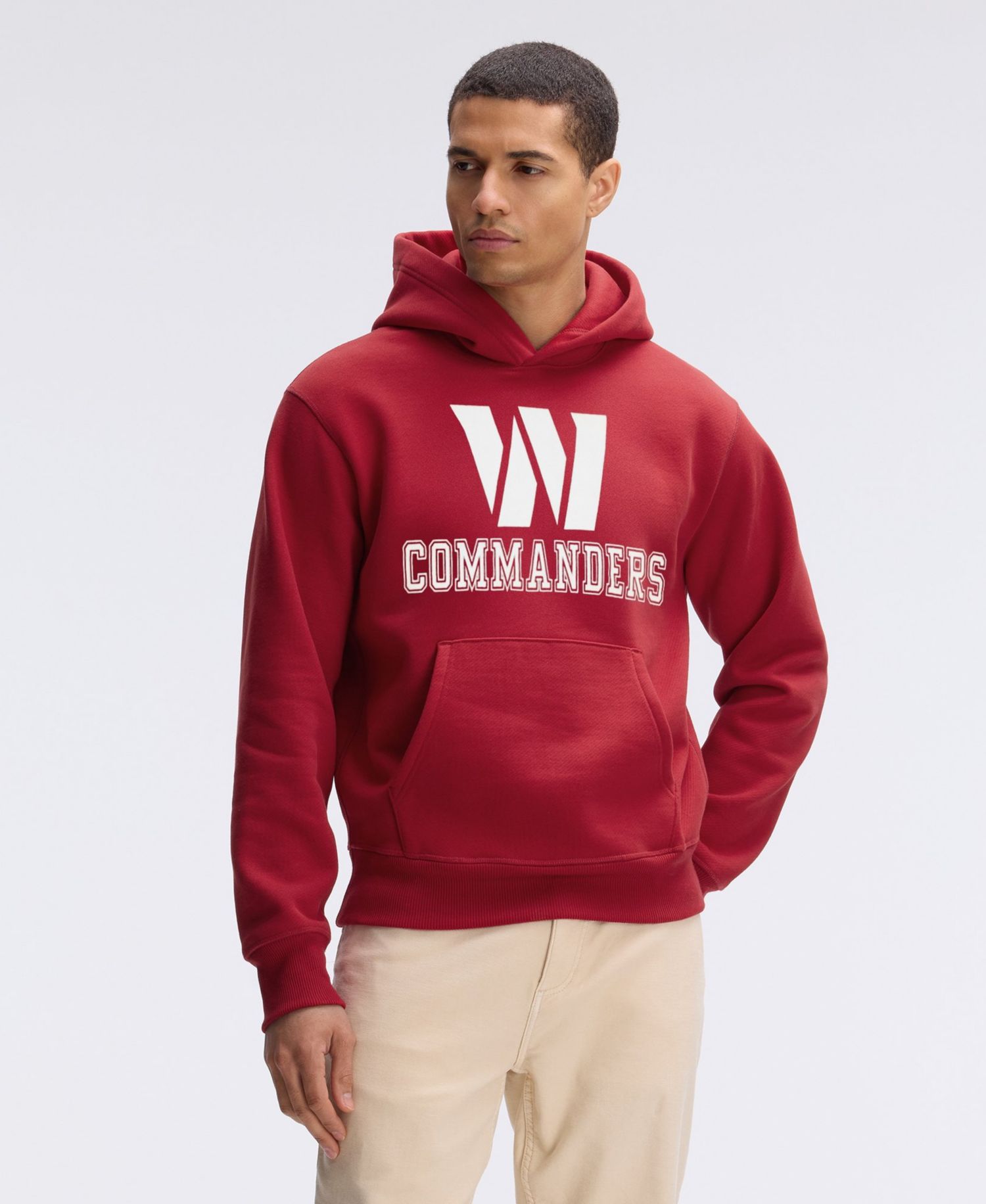 Men's Washington Commanders IconicFleece Flocked Classic-Fit Hoodie