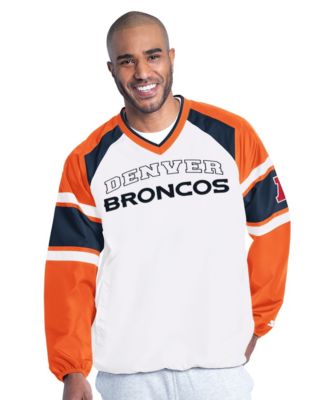 Men's Denver Broncos Infield Play Raglan Sleeve V-Neck Pullover Sweatshirt