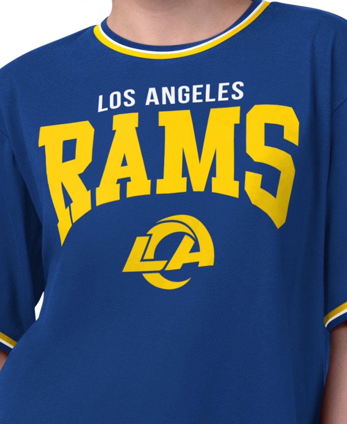 Starter Women's Los Angeles Rams Ace Oversized Graphic Cropped T-Shirt