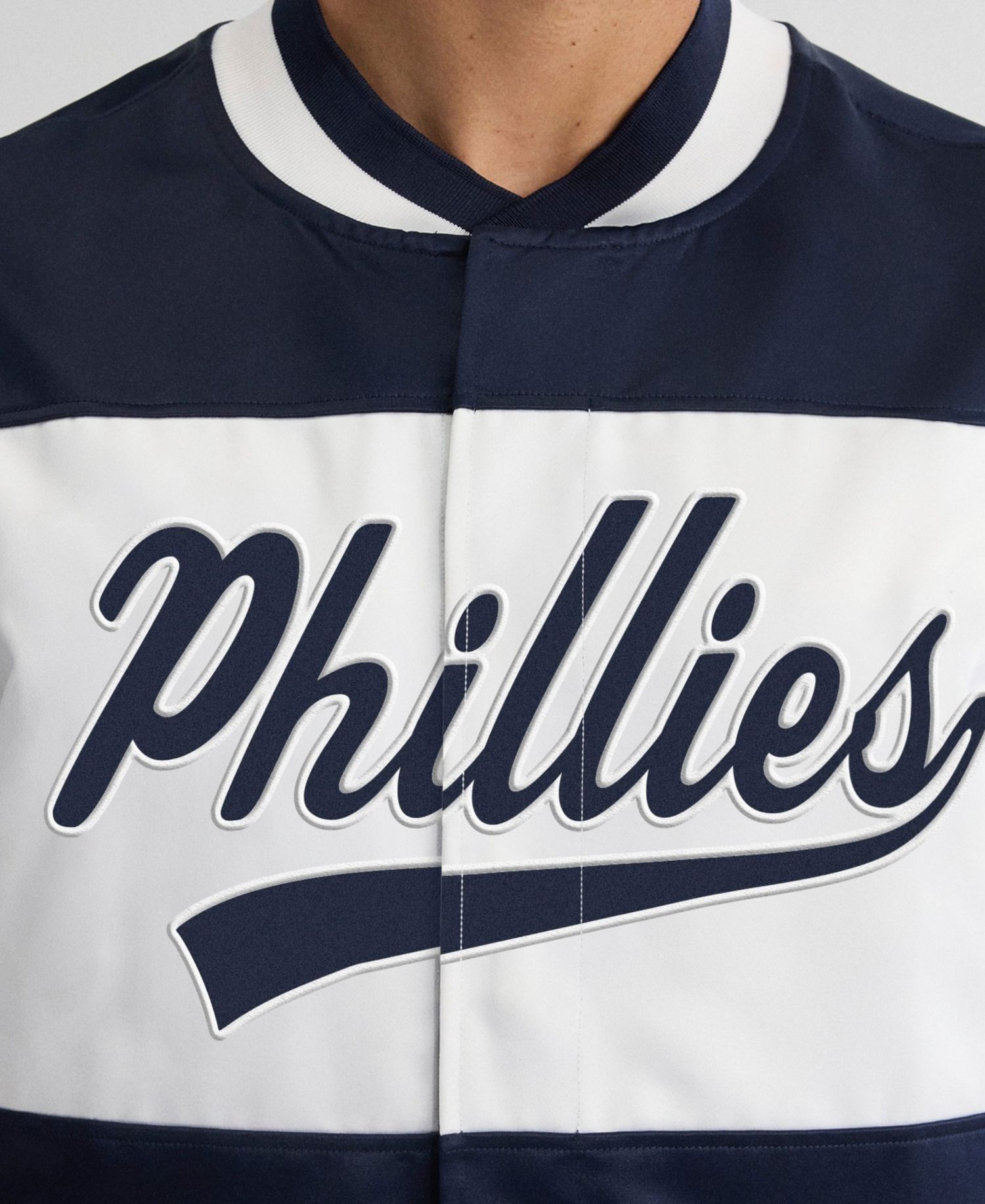 Men's Philadelphia Phillies Iconic Satin Warm-Up Jacket