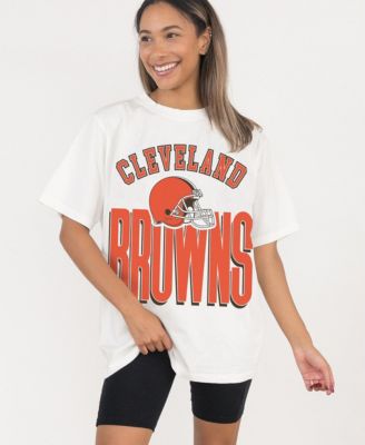 Women's Cleveland Browns Oversized Classic Fierce Focus Graphic T-Shirt