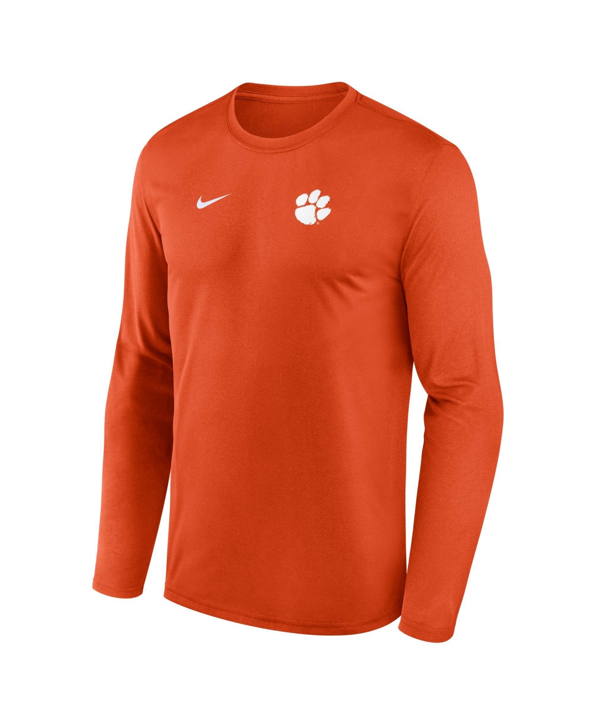 Nike Men's Clemson Tigers Sideline Legend Small Logo Long-Sleeve Crewneck T-Shirt