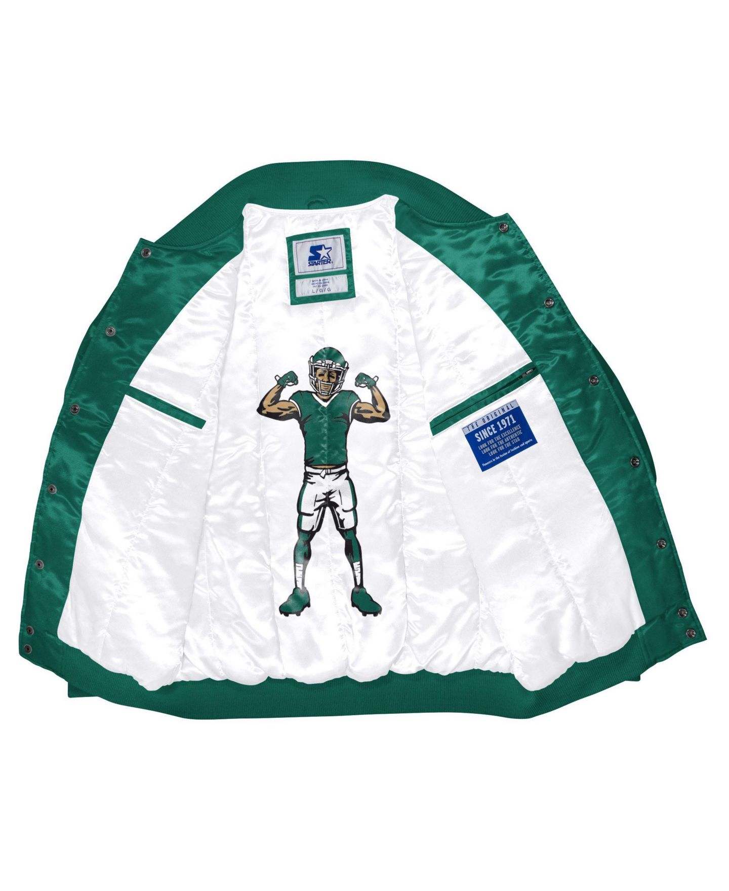 Мужская куртка Starter New York Jets Varsity Full-snap Satin-Lined — фото 3