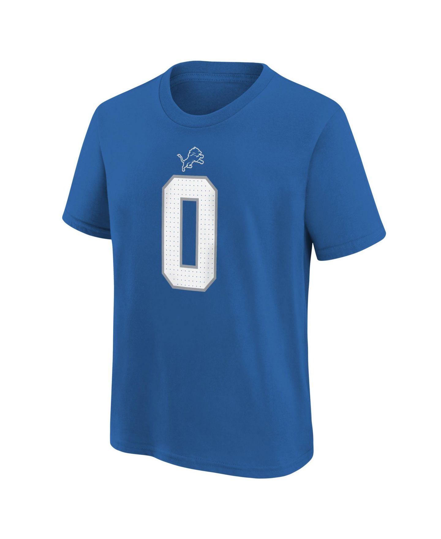 Детская футболка Nike Jahmyr Gibbs Detroit Lions с именем и номером, синяя — фото 2