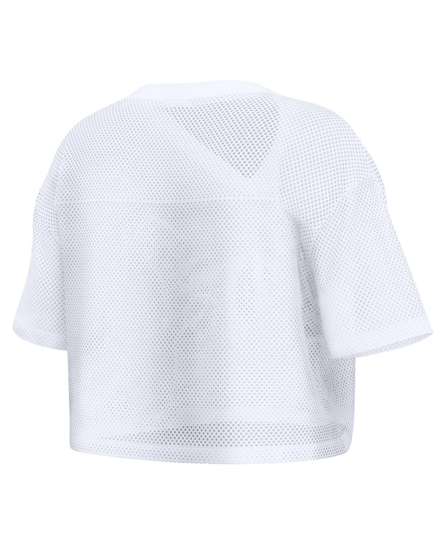 Women's Detroit Lions Oversized Cropped Mesh V-Neck Jersey