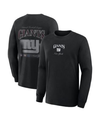 Men's New York Giants Midnight Falls Long-Sleeve Crewneck Classic-Fit T-Shirt