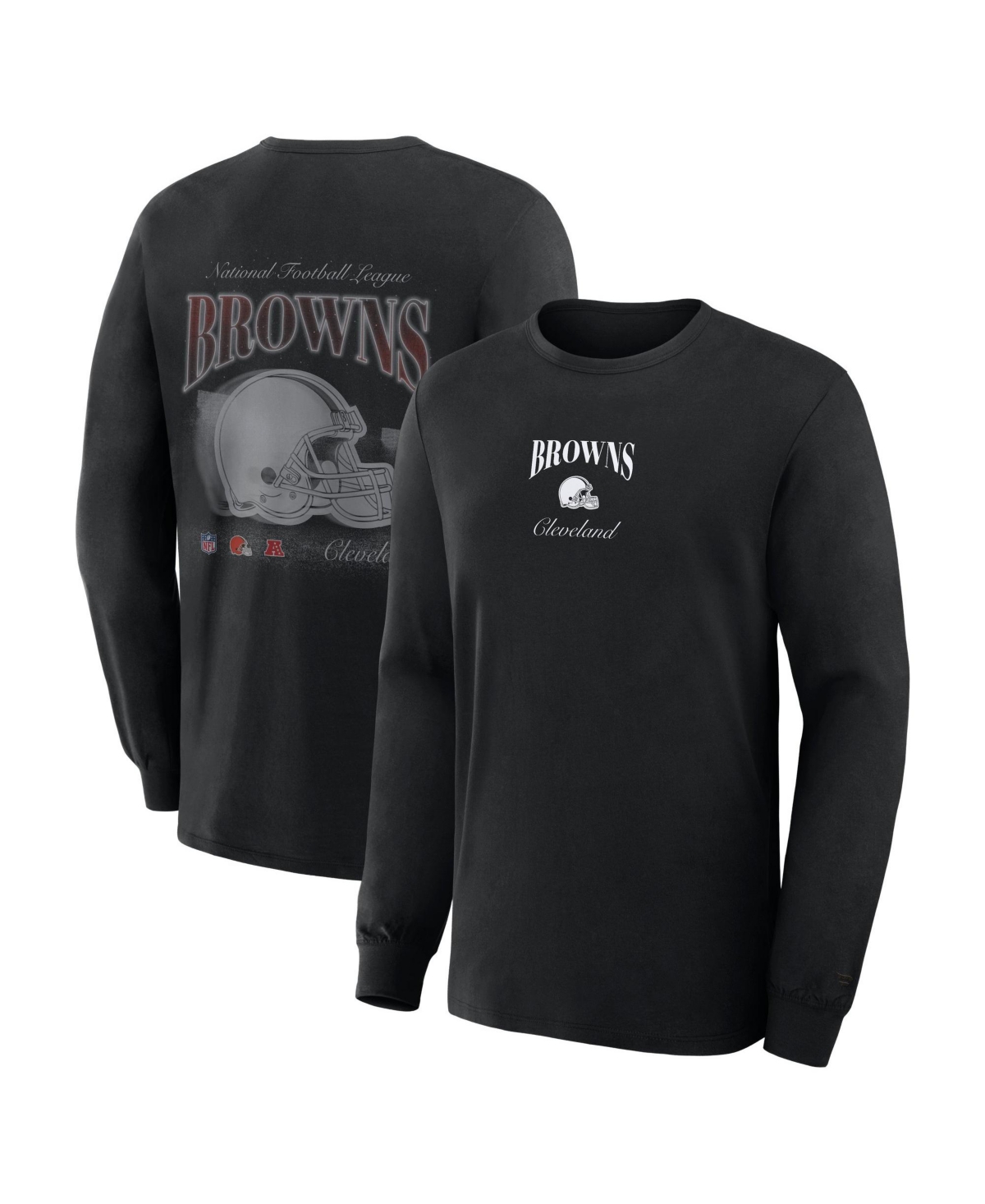Fanatics Men's Cleveland Browns Midnight Falls Long-Sleeve Crewneck Classic-Fit T-Shirt