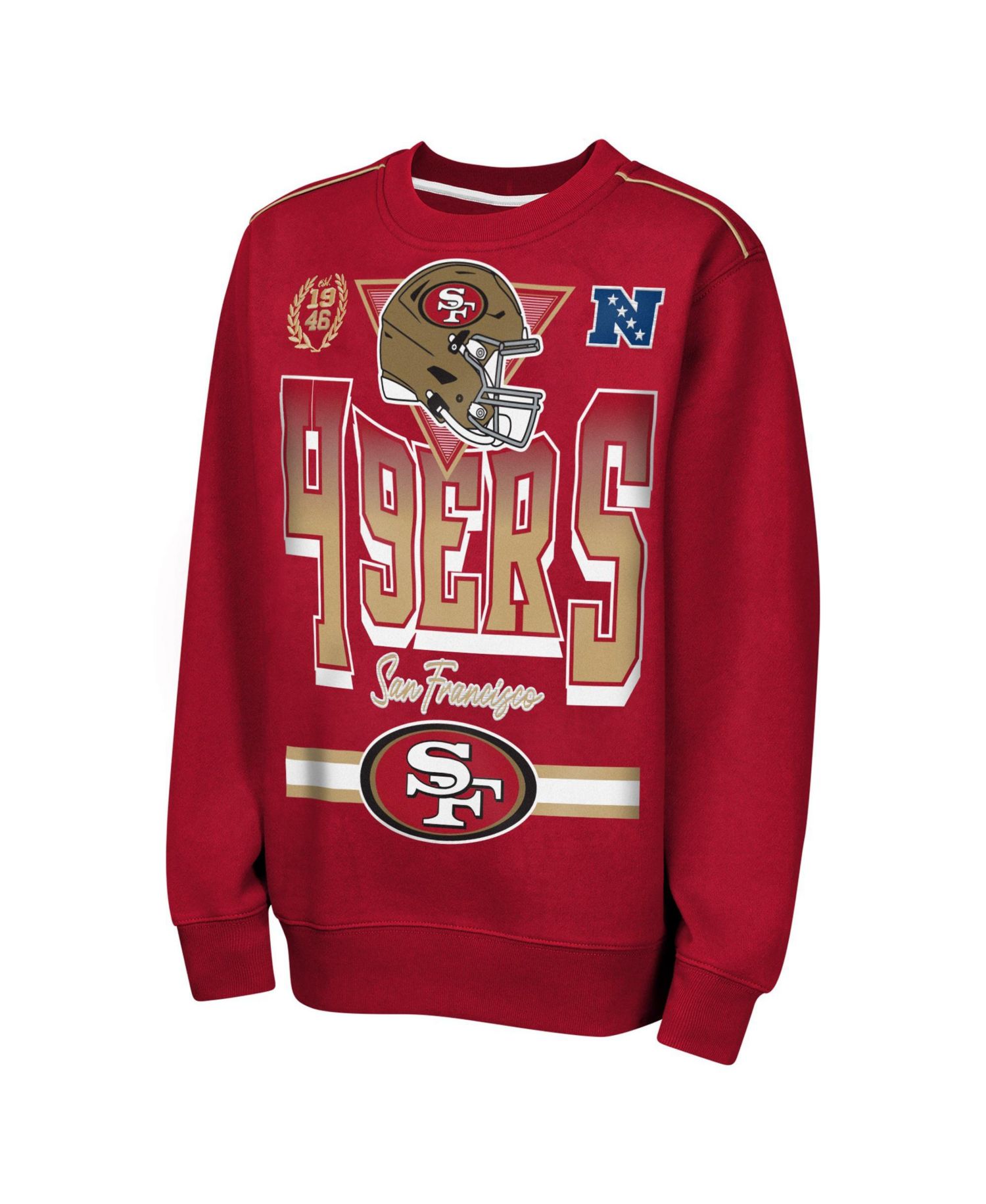 Boys' and Girls' San Francisco 49ers Run Gun Pullover Crewneck Sweatshirt