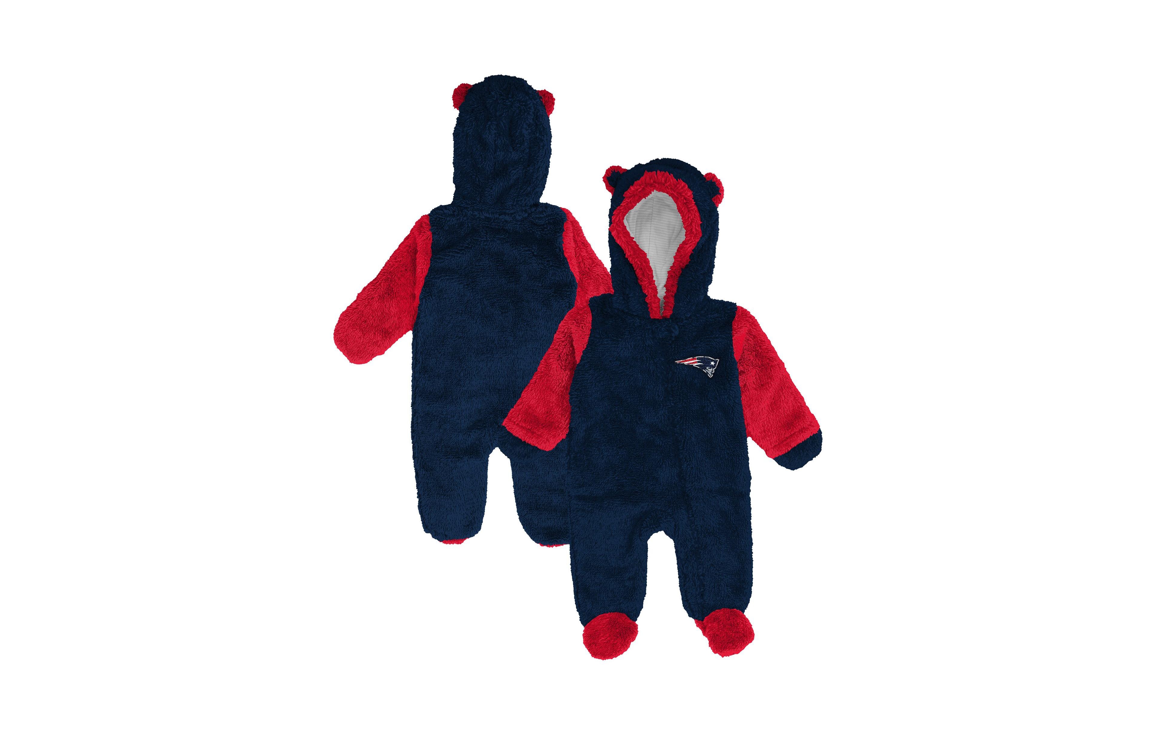 Outerstuff Baby Boys' and Girls' New England Patriots Teddy Game Nap Fleece Sleeper