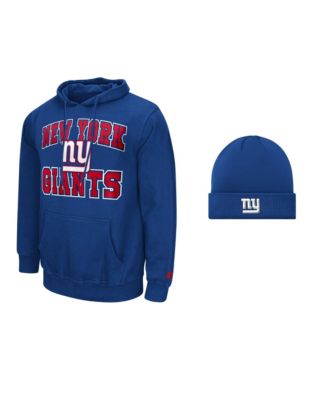 Men's New York Giants Pullover Classic-Fit Midweight Hoodie and Cuffed Knit Hat, 2-Piece Set