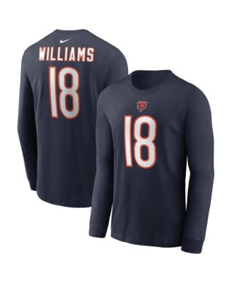 Men's Caleb Williams Chicago Bears Name & Number Long-Sleeve T-Shirt