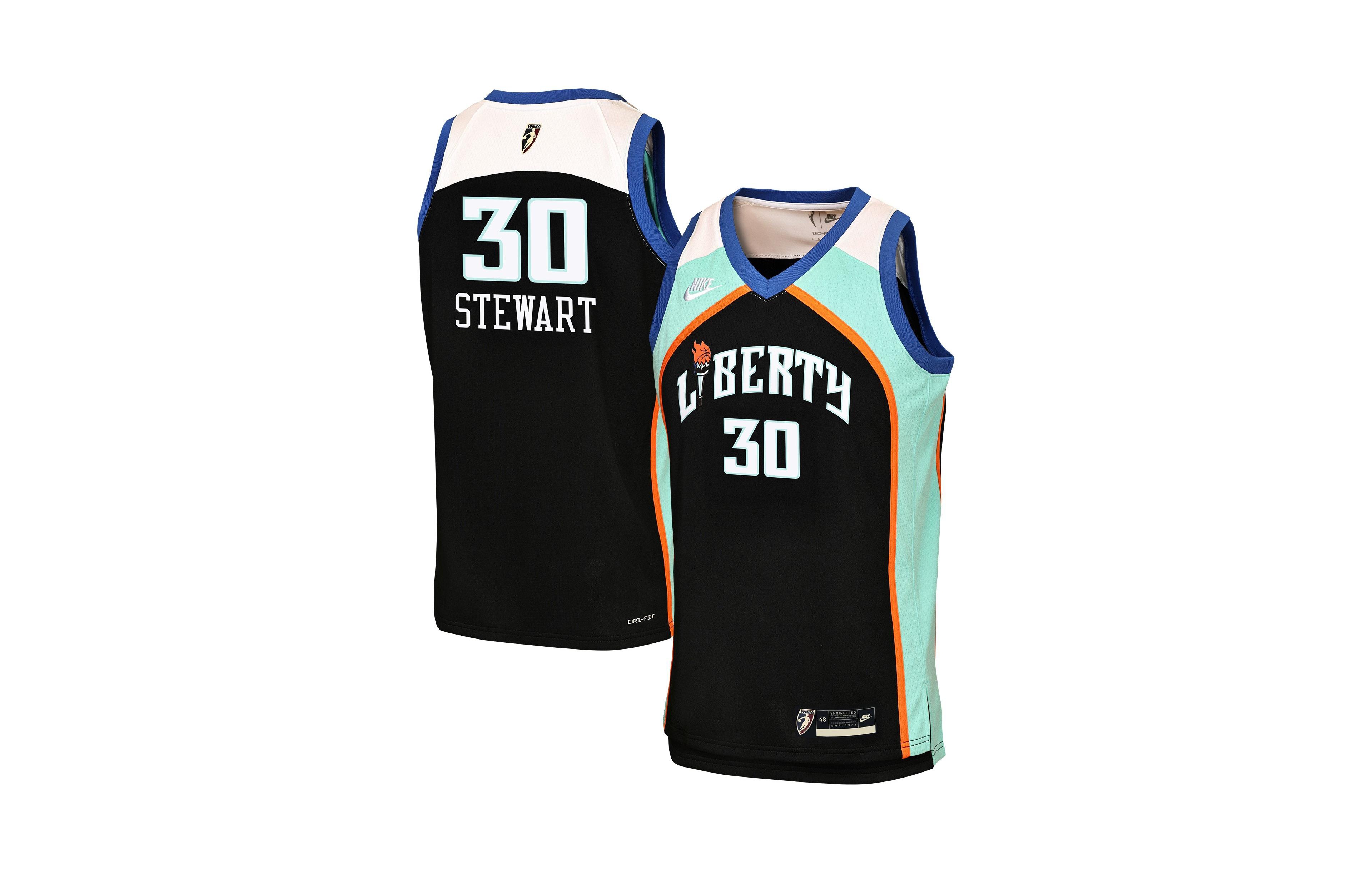 Nike Boys' and Girls' New York Liberty Breanna Stewart Swingman Court Origins Loose-Fit Jersey